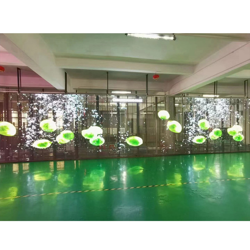 पी2.6-5.2 HD पारदर्शी एलईडी डिस्प्ले पैनल 2500nits लटकती स्थापना