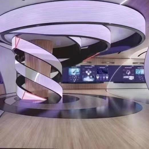 परिपत्र पतली लचीली एलईडी डिस्प्ले स्क्रीन P1.8 P2 P2.5 P3 पूर्ण रंग